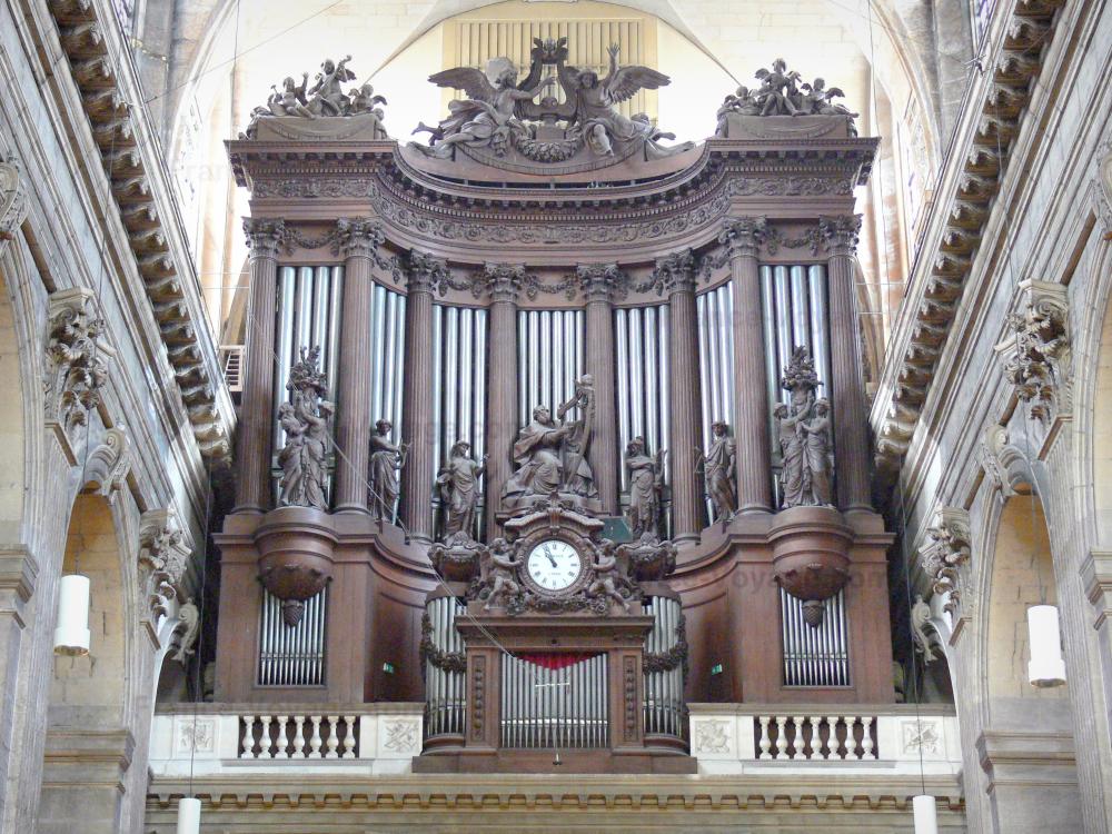 Église Saint-Sulpice - Intérieur de l'église : buffet d'orgue