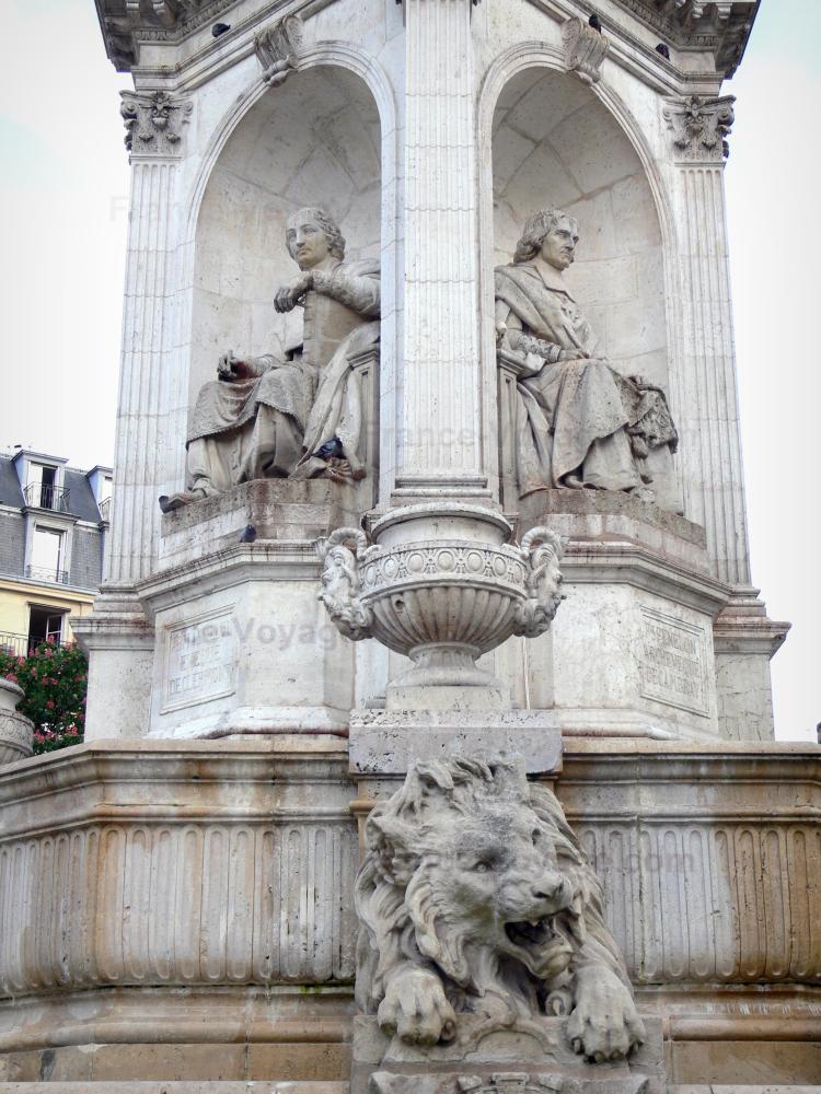 Église Saint-Sulpice - Fontaine Saint-Sulpice sur le parvis de l'église