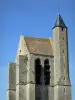 Egreville - Torre sineira, varanda da igreja Saint-Martin