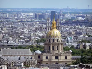 Eiffel tower - View of Paris and the Invalides from the second floor