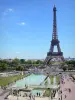 Eiffelturm - Blick auf den Eiffelturm von den Gärten des Trocadéro aus