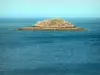Emerald coast landscapes - Small island and the Channel (sea)