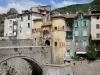Entrevaux - Bridge, Royale gateway and houses of the medieval village