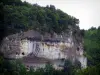 Les Eyzies-de-Tayac-Sireuil - Falaise et arbres, en Périgord