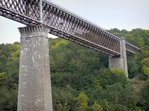 Fades Viaduct - Railway bridge (one of the highest in Europe) and trees; in the town of Sauret Besserve