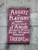 Flavigny-sur-Ozerain - Plaque de la fabrique d'anis de l'abbaye de Flavigny