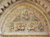 Ganagobie修道院 - 本笃会修道院罗马式教堂的门户：鼓室的雕塑