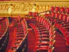 Garnier opera - Red seats in the pit of the theater