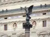 Garnier opera - West facade of the Garnier palace and column surmounted by an imperial eagle