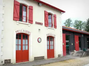 Gascon Landes Regional Nature Park - Sabres train station, starting point to visit the museum of Grande Lande of Marquèze