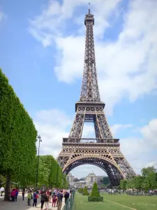 Giardino Jardin du Champ-de-Mars - Torre Eiffel si affaccia sul parco di Marte