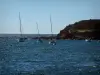 Giens peninsula - The Mediterranean Sea, sailboats and the wild coast (côte sauvage)