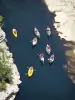 Gole dell'Ardèche - Canoe a vela sul fiume Ardèche