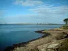 Golfe du Morbihan - Presqu'île de Rhuys : rivage, mer et île au loin