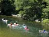 Gorges du Tarn - Parc National des Cévennes : pratique du kayak sur la rivière Tarn