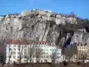 Grenoble - Perched Rabot fort overlooking the facades of houses in the town