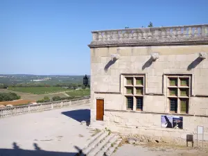 Grignan castle - Castle terrace and facade of the Adhémar gallery