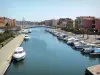 Gruissan - Marina en afgemeerde boten