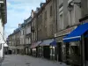 Guéret - Shopping street with its houses and shops