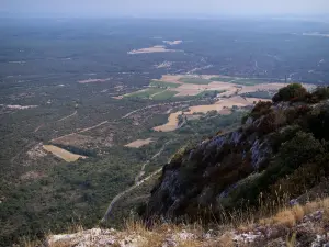Guidon du Bouquet - Vom Guidon du Bouquet aus (höchste Stelle des Berges Bouquet), Blick auf die Heide des Gard und die umliegenden Landschaften