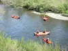 Haute-Loire landscapes - Allier gorges: canoeing on the Allier river