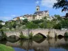 Guida dell'Haute-Vienne - Bellac - River Bridge (il Vincou), Notre Dame e le case della città