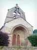 Iglesia de Ydes-Bourg - Torre porche y campanario de la iglesia de Saint-Georges peine