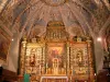 Igreja barroca de Valloire - Interior da igreja Notre-Dame-de-l'Assomption: retábulo barroco do altar-mor