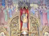 Igreja de Saint-Germain-l'Auxerrois - Interior da igreja: capela da Virgem: estátua da Virgem e do Menino e afresco representando a coroação da Virgem