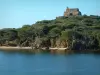 Île de Porquerolles - Mer méditerranée, pins (arbres), végétation méditerranéenne et fort du Grand Langoustier