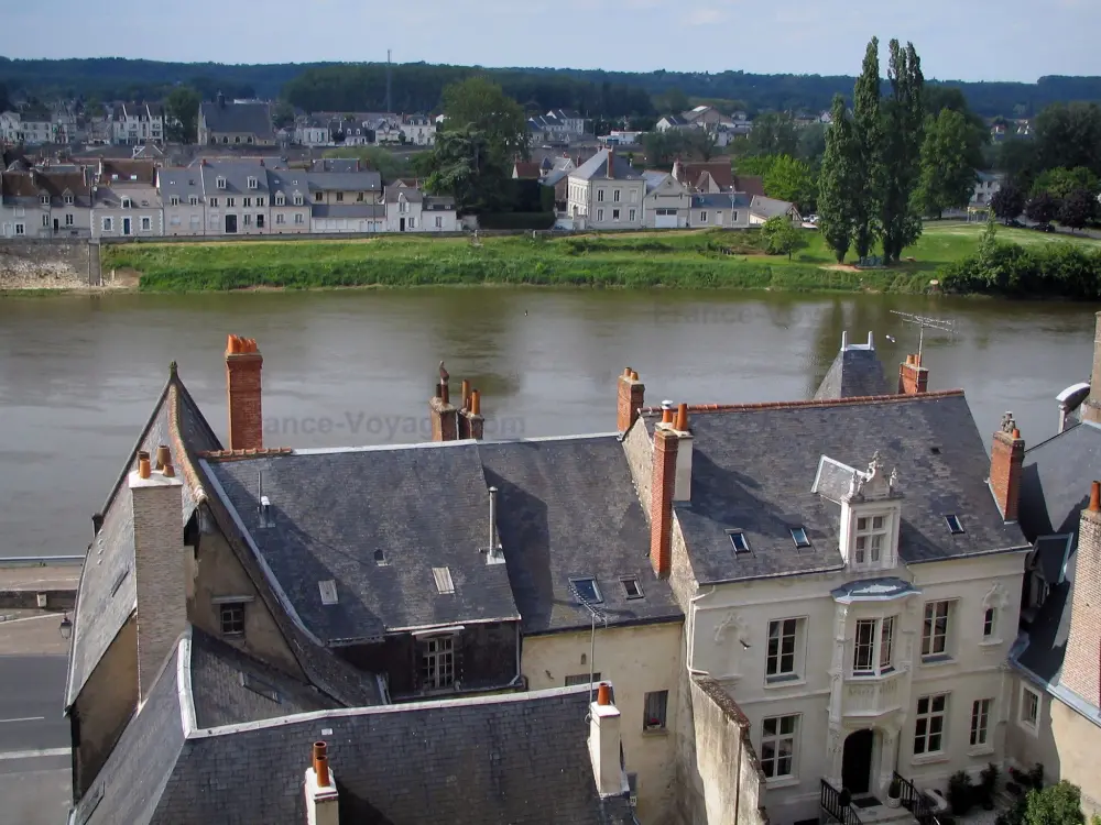 Guida dell'Indre-et-Loire - Amboise - Case lungo il fiume (Loira)