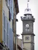 Issoire - Torre do relógio (antigo campanário) e fachadas da cidade velha