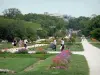 Jardin des Plantes - Parterres fleuris du jardin à la française