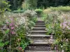 Jardins dos Valloires - Escadas alinhadas com flores