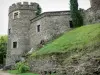 Kasteel van Chouvigny - Middeleeuws kasteel, in de vallei van de Sioule (kloof Sioule)