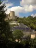 Kasteel van La Roche-Guyon - Uitzicht op de middeleeuwse donjon met uitzicht op het kasteel