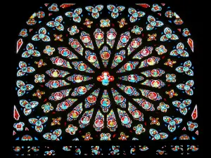 Kathedrale in Sées - In der gotischen Kathedrale Notre-Dame: Fensterrose