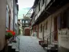 Kaysersberg - Ruelle pavée bordée de maisons fleuries