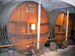 Keller der Chartreuse - Fässer des Likör Kellers der Kartäusermönche (auf der Gemeinde Voiron)