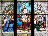 Kerk Saint-Séverin - Binnen in de kerk: glas in lood raam