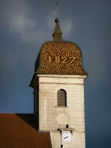 Kirchtürme der Franche-Comté - Glockenturm der Kirche von Bretonvillers