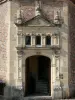 La Palice城堡 - 城堡楼梯塔的门;在Lapalisse