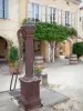 Labastide-d'Armagnac - Vieille pompe à eau sur la place Royale