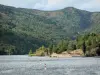 Lac de Villefort - Retenue d'eau, plage et montagne ; dans le Parc National des Cévennes