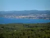 Landscapes of the French Riviera coast - Forest, the Mediterranean Sea, coasts and hills