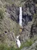 Landscapes of the Hautes-Alpes - Écrins National Nature Park (Écrins mountain range): Combefroide waterfall; in Valgaudemar