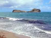Landscapes of Martinique - View the islet of Santa Maria and the Atlantic Ocean