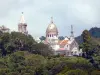 Landscapes of Martinique - Church of Sacred Heart Balata in a green