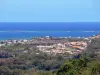 Landscapes of Martinique - Overlooking the town of Vauclin at the edge of the Atlantic Ocean