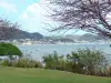Landscapes of Martinique - View Marin with its bay and its marina